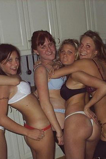 Crazy drunk sluts show their young tits-08