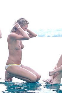 Four young beautiful women having fun outside-07