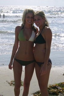 Hot bikini babes showing off at the beach-09