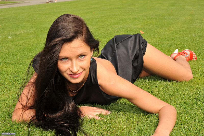 Model sightseeing and flashing in Berlin 14