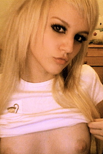 Blonde Teen Shows Her Cute Titties-11